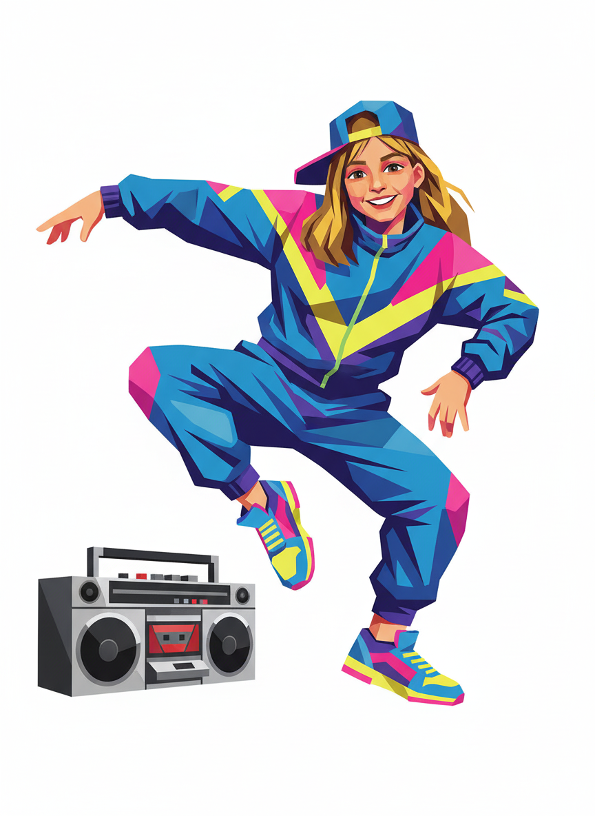 Breakdancer Mary - Cubist Painting