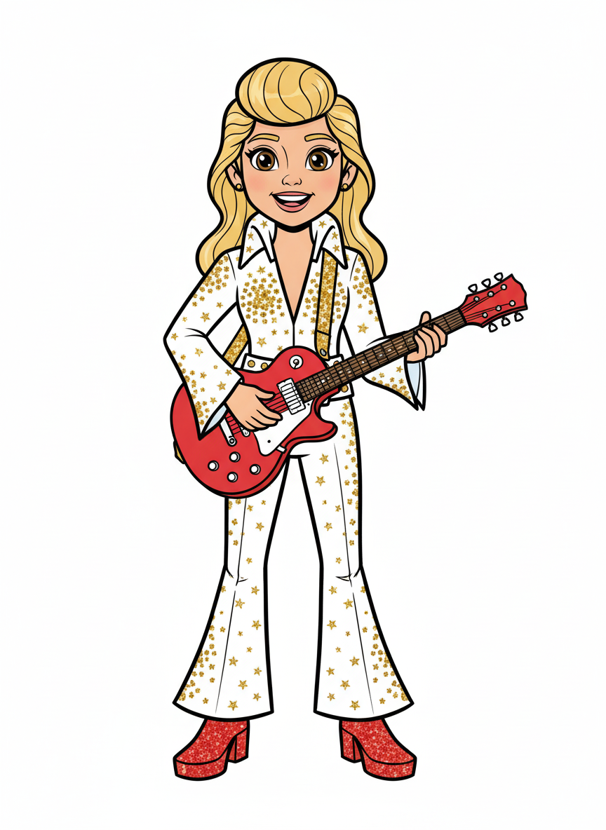 Mary the Rockin' Star - Classic Coloring Book