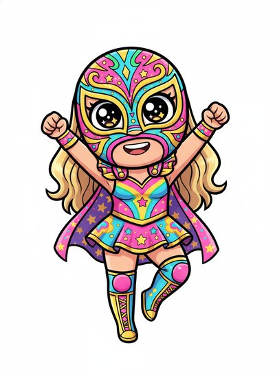 Mary's Lucha Libre Adventure - Kawaii Cute
