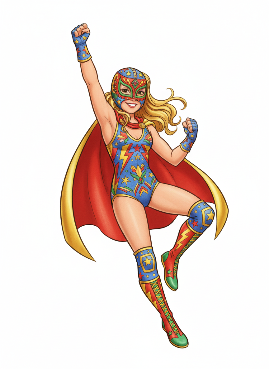 Mary the Luchadora - Vintage Storybook