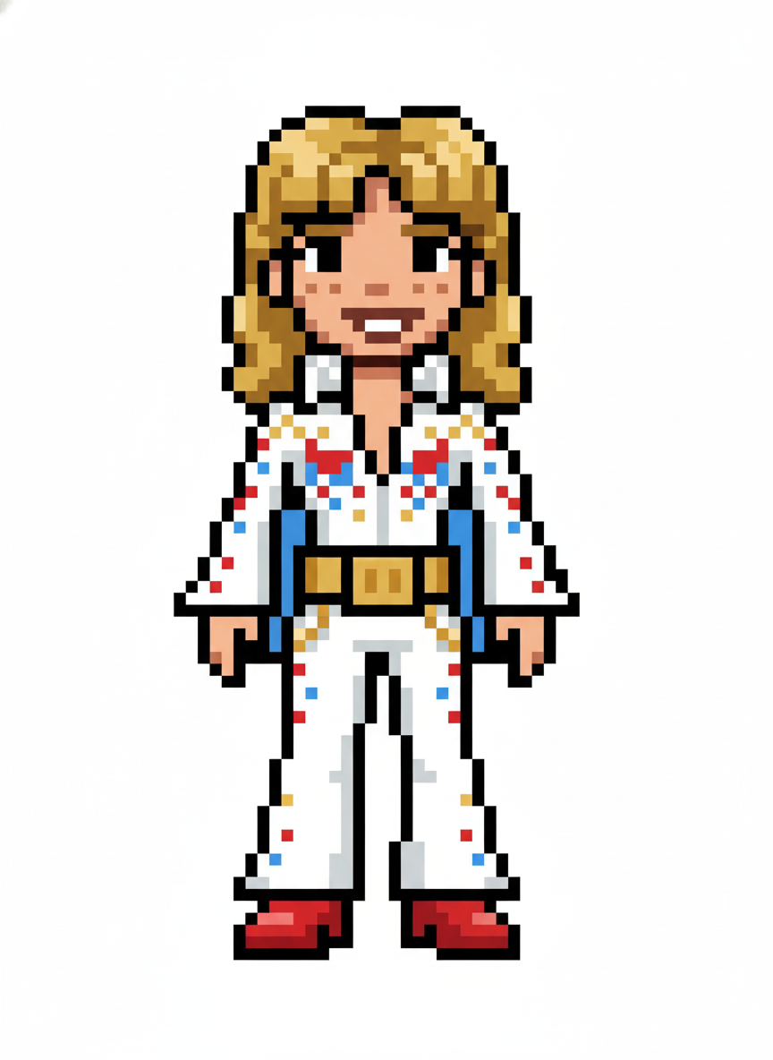 Mary the Rockin' Star - Pixel Art