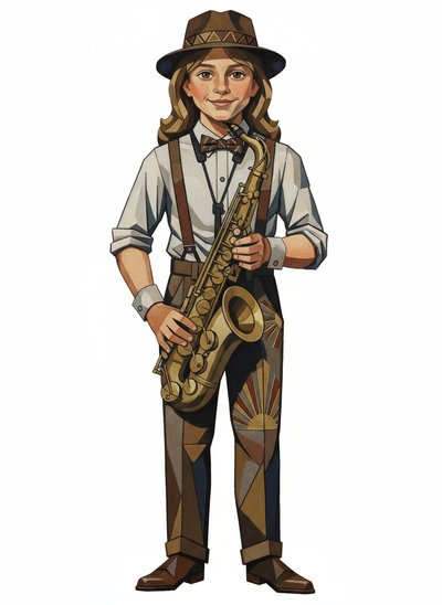 Mary's Jazz Adventure 🎷 - Cubist Painting