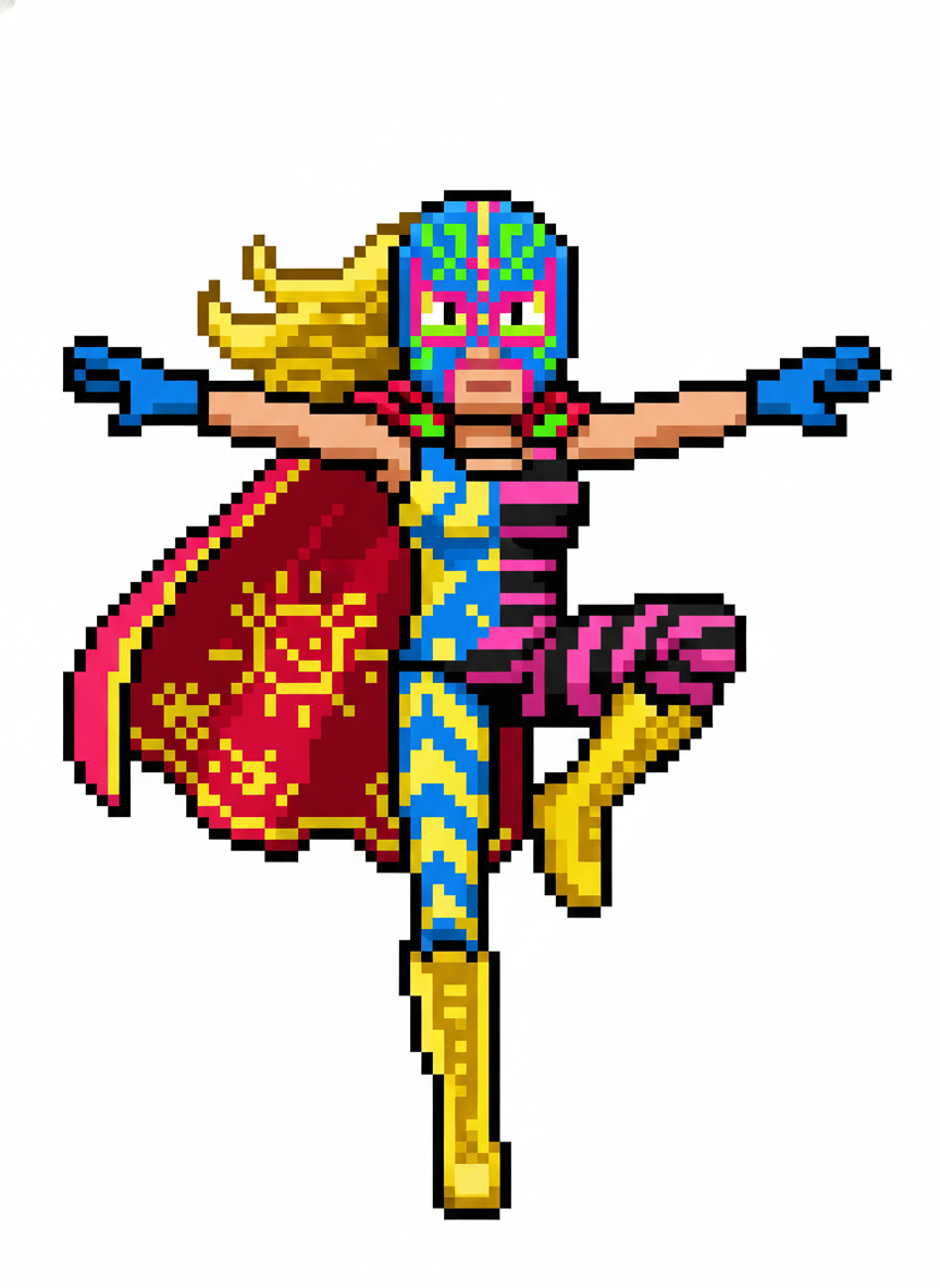 Mary the Luchadora - Pixel Art
