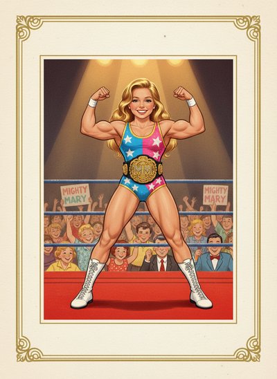 Mary's Wrestling Wonder - Vintage Storybook