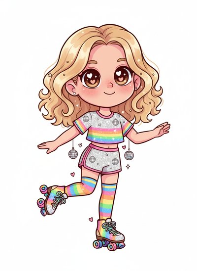 Mary's Roller Disco Dream 🌈 - Kawaii Cute