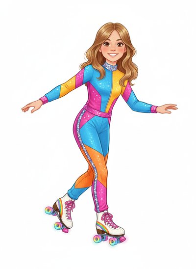 Mary's Roller Disco Dream 🌈 - Vintage Storybook