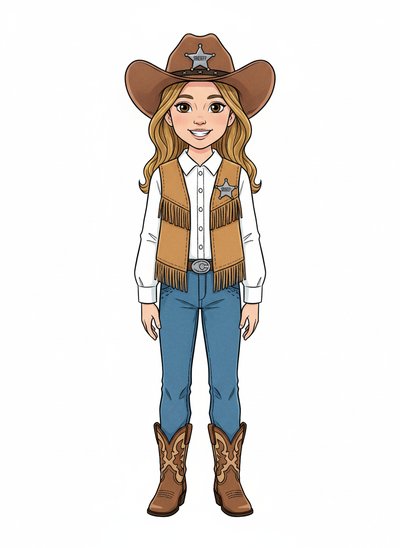 Mary's Sheriff Adventure 🚀 - Classic Coloring Book