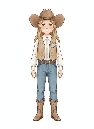 Mary's Sheriff Adventure 🚀 - Gentle Pencil