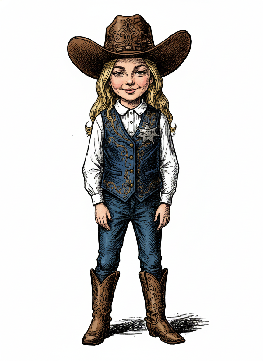 Sheriff Mary - Victorian Illustration