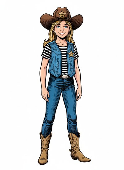 Mary's Sheriff Adventure 🚀 - Comic Book