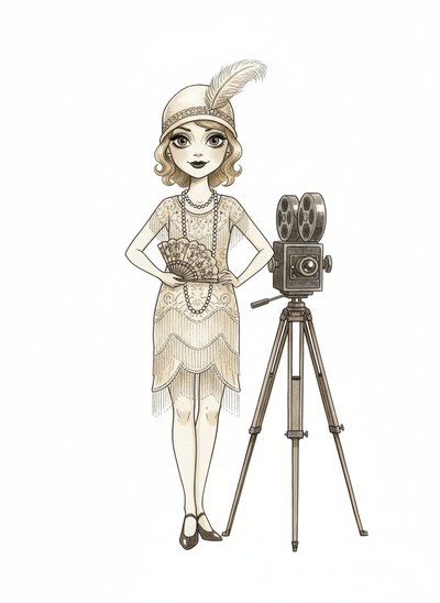 Mary's Silent Film Adventure 🎥 - Gentle Pencil