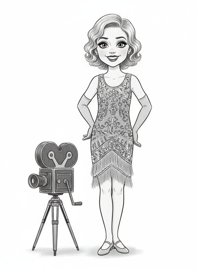 Mary's Silent Film Adventure 🎥 - Vintage Storybook