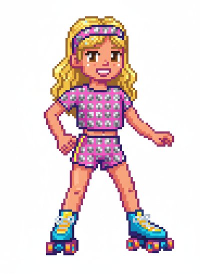 Mary's Roller Disco Dream 🌈 - Pixel Art