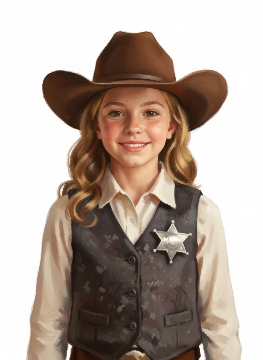 Sheriff Mary - Impressionist Painting