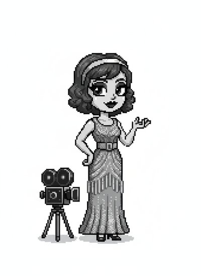 Mary's Silent Film Adventure 🎥 - Pixel Art