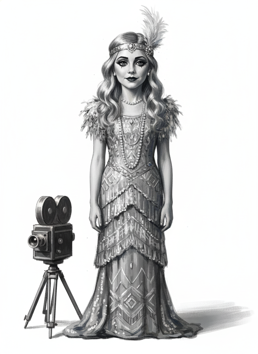 Mary the Vintage Starlet - Impressionist Painting