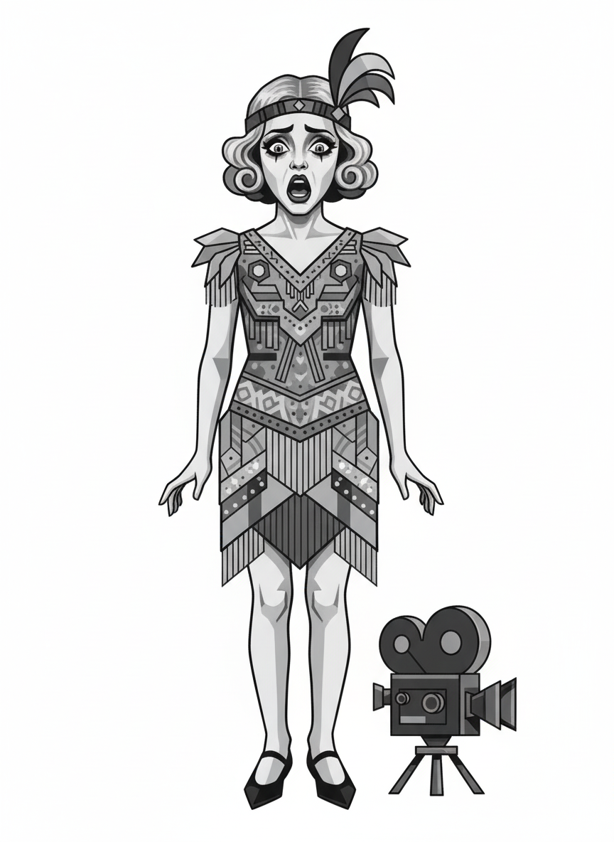 Mary the Vintage Starlet - Cubist Painting