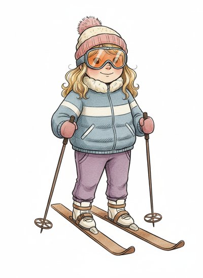 Mary's Snowy Adventures ⛷️ - Gentle Pencil