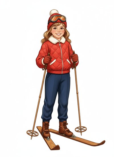 Mary's Snowy Adventures ⛷️ - Vintage Storybook