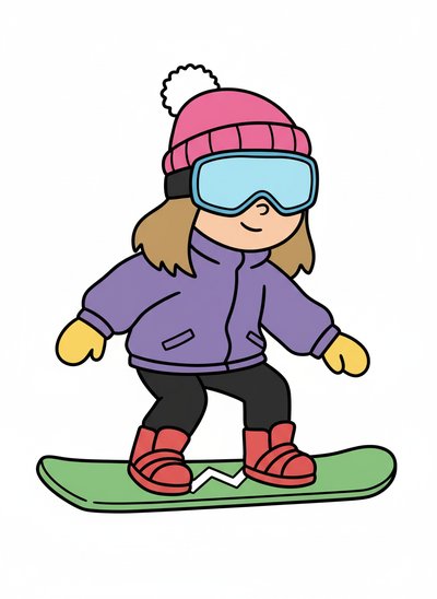 Mary's Snowboarding Adventure 🎿 - Preschool Simple