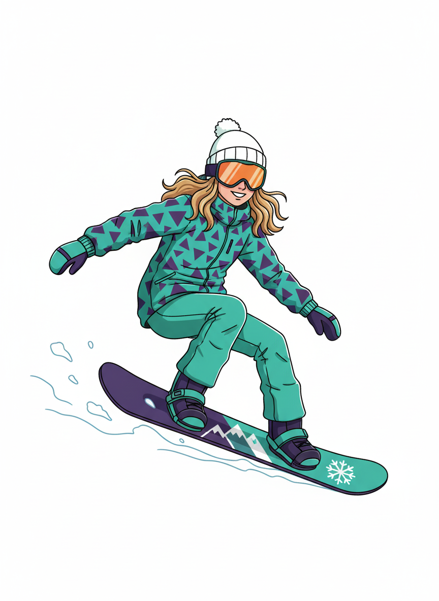 Snowboarder Mary - Minimalist