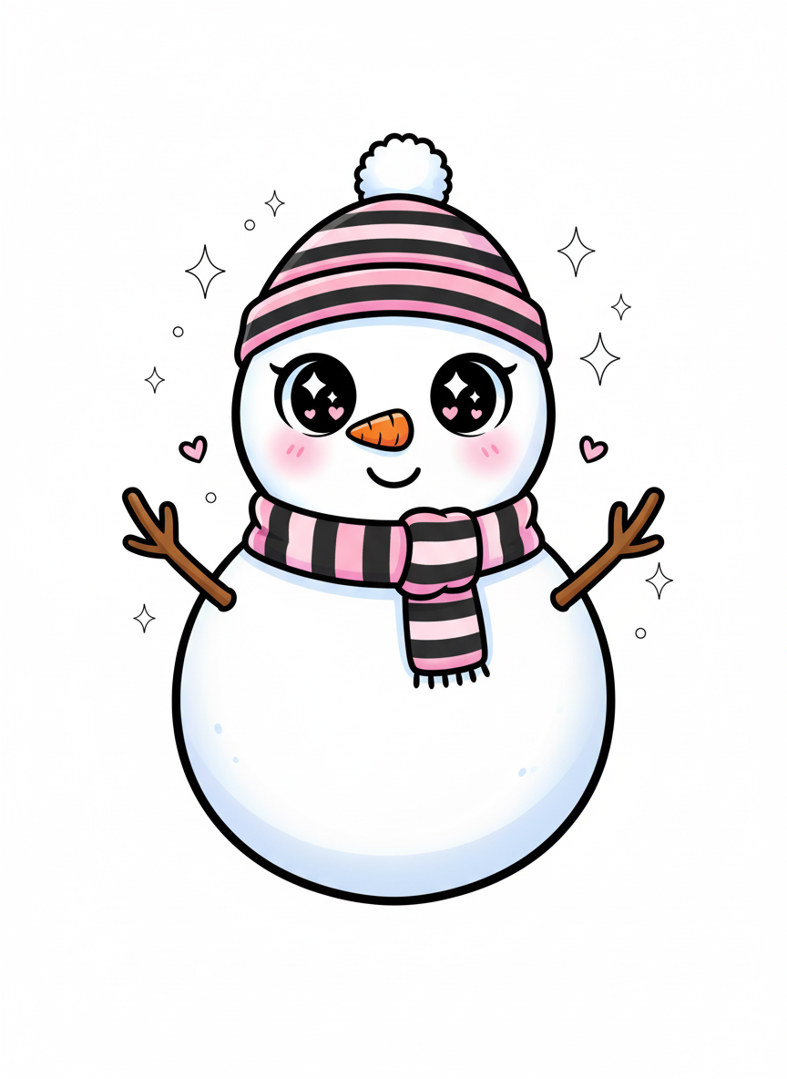 Mary the Snowgirl - Kawaii Cute
