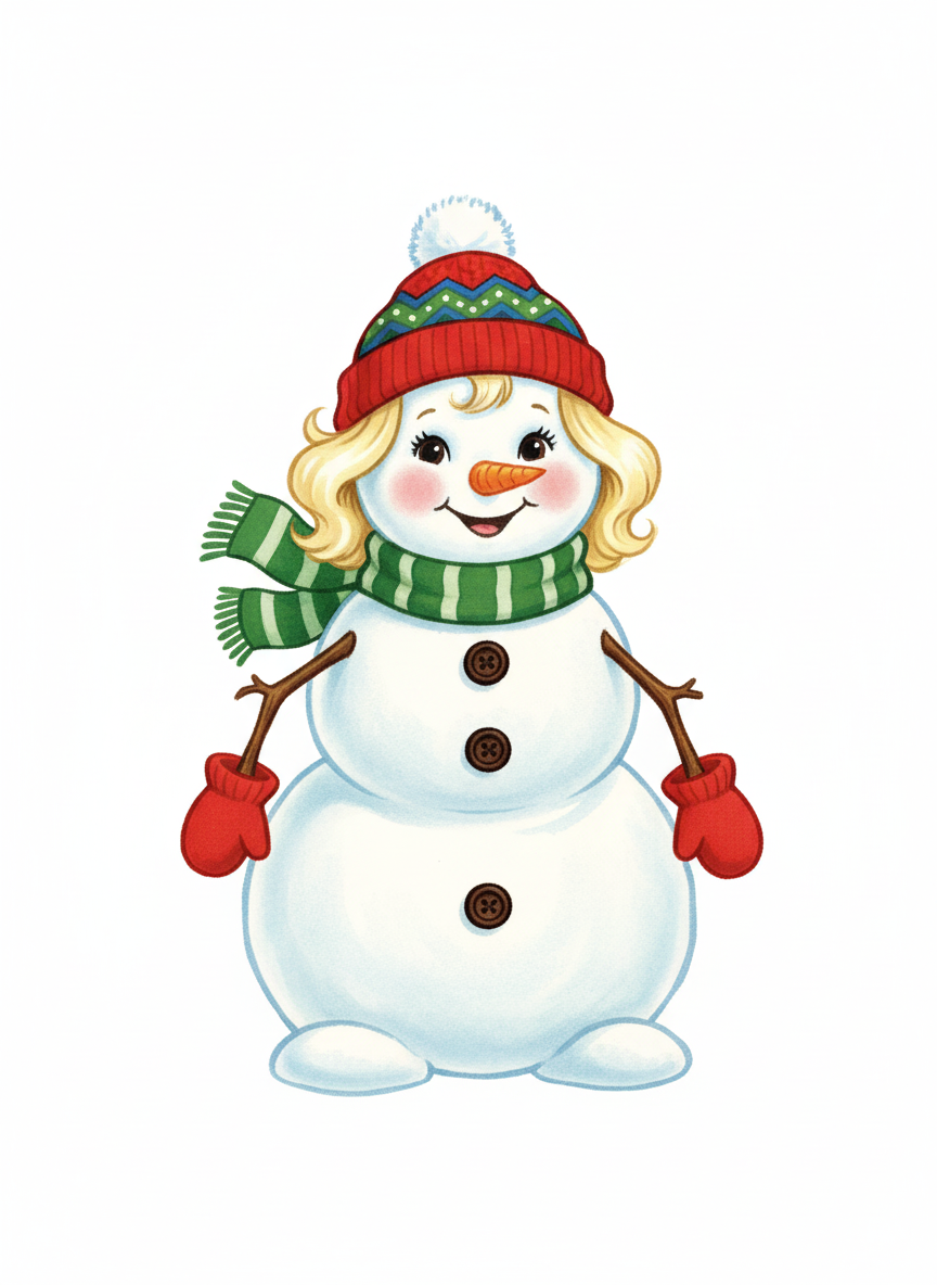 Mary the Snowgirl - Vintage Storybook