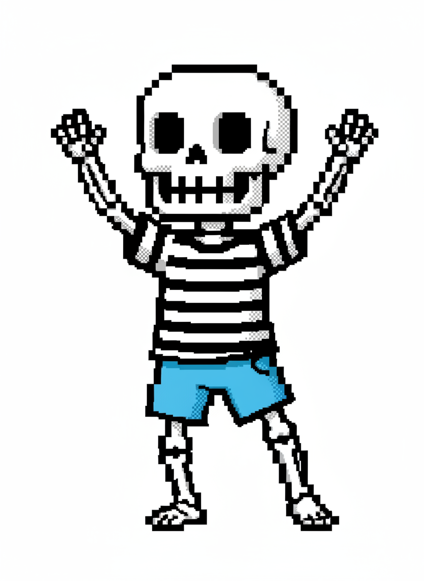 Skeleton Mary - Pixel Art