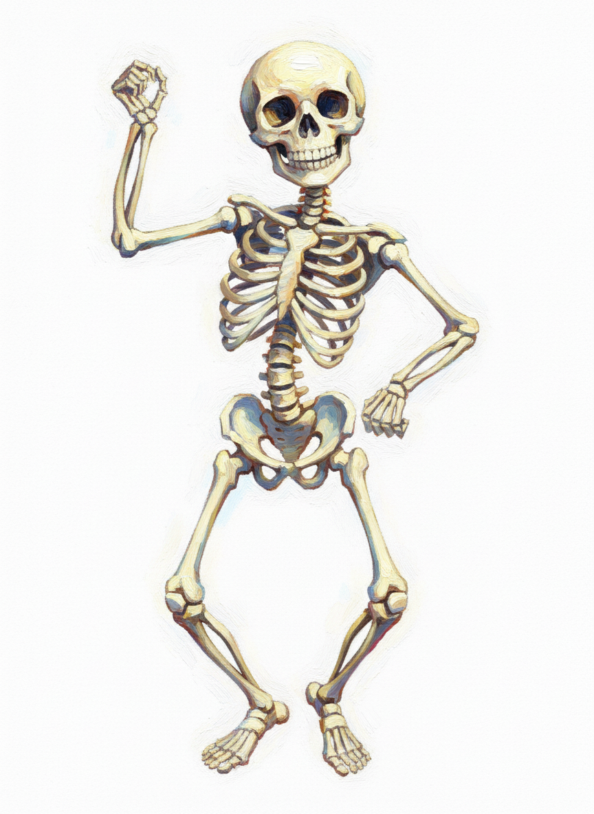 Skeleton Mary - Impressionist Painting