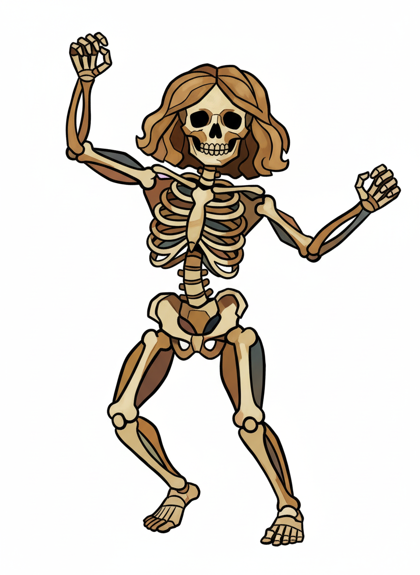 Skeleton Mary - Cubist Painting