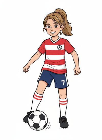 Mary's Soccer Star Dreams ⚽️ - Classic Coloring Book