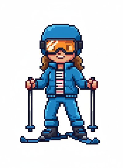 Mary's Snowy Adventures ⛷️ - Pixel Art