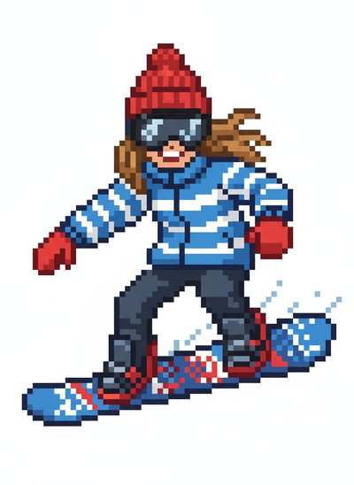Mary's Snowboarding Adventure 🎿 - Pixel Art