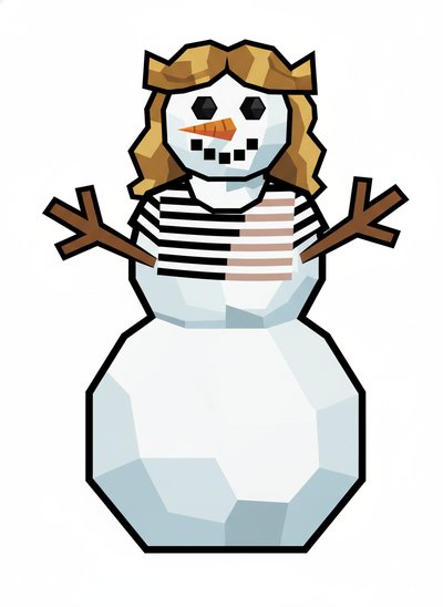 Mary's Snowy Creations ❄️ - Cubist Painting