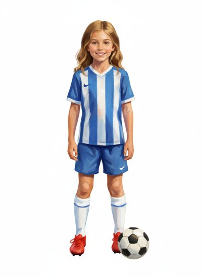 Mary's Soccer Star Dreams ⚽️ - Impressionist Painting