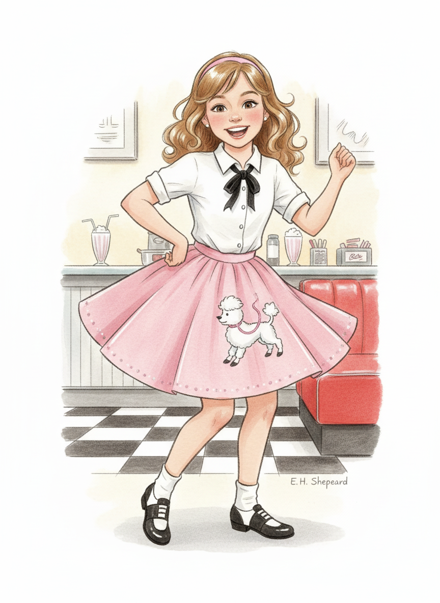 Sock Hop Mary - Gentle Pencil