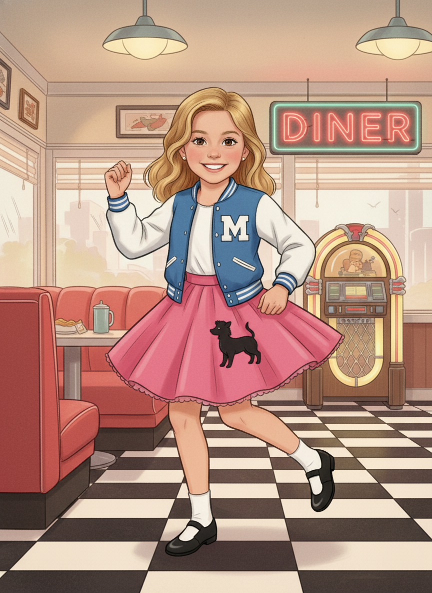 Sock Hop Mary - Vintage Storybook