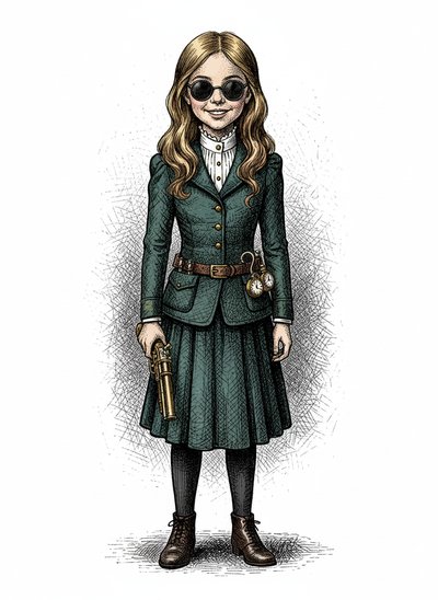 Mary's Secret Spy Adventure - Victorian Illustration