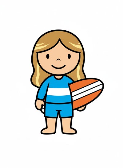 Mary's Surfing Adventure 🌊 - Preschool Simple