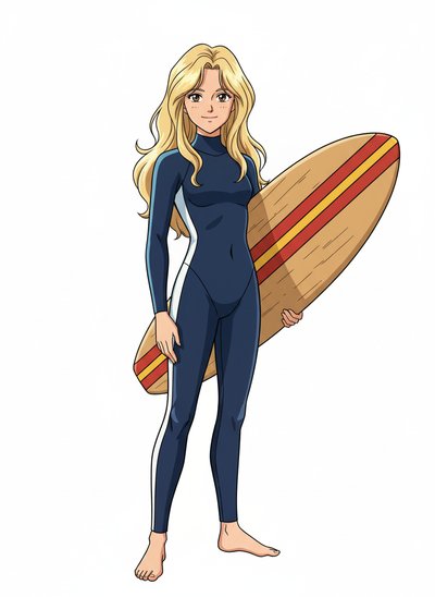 Mary's Surfing Adventure 🌊 - Classic Anime