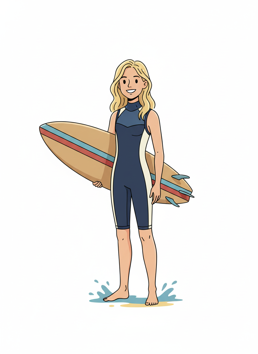 Surfer Mary - Minimalist