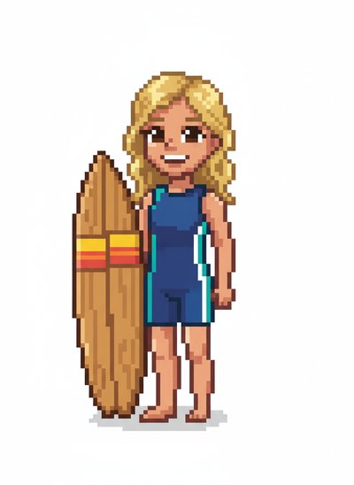 Mary's Surfing Adventure 🌊 - Pixel Art