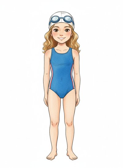 Mary's Splashy Swim Style 🌊 - Gentle Pencil