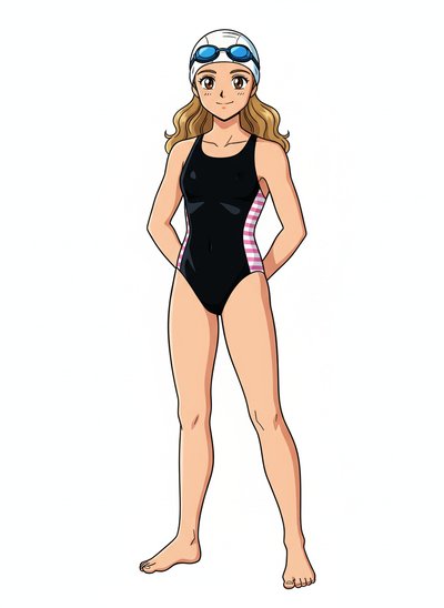 Mary's Splashy Swim Style 🌊 - Classic Anime