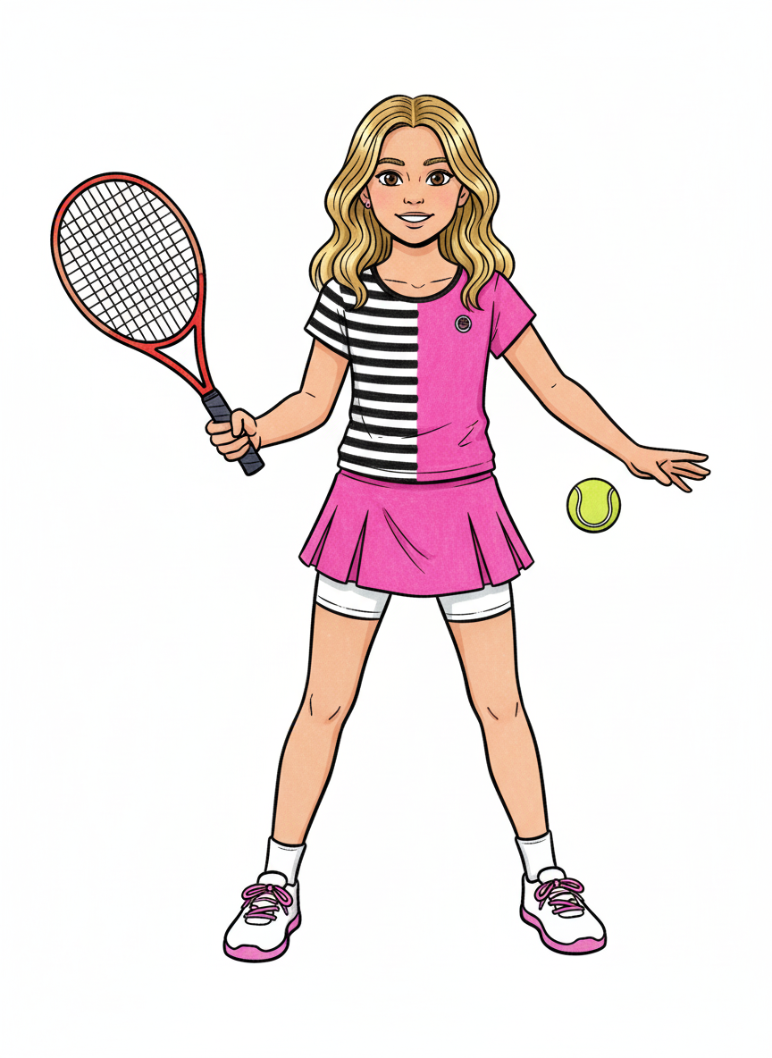 Match-Point Mary - Classic Coloring Book
