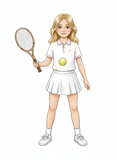 Mary's Tennis Adventure 🎾 - Gentle Pencil