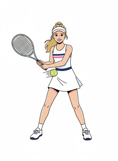 Mary's Tennis Adventure 🎾 - Minimalist