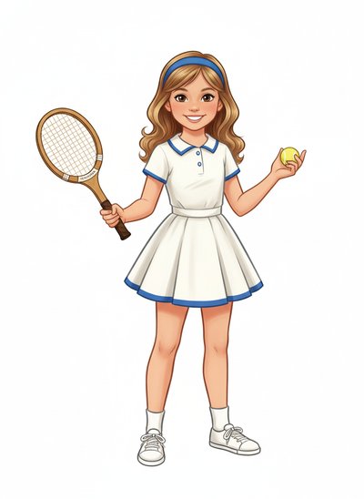 Mary's Tennis Adventure 🎾 - Vintage Storybook