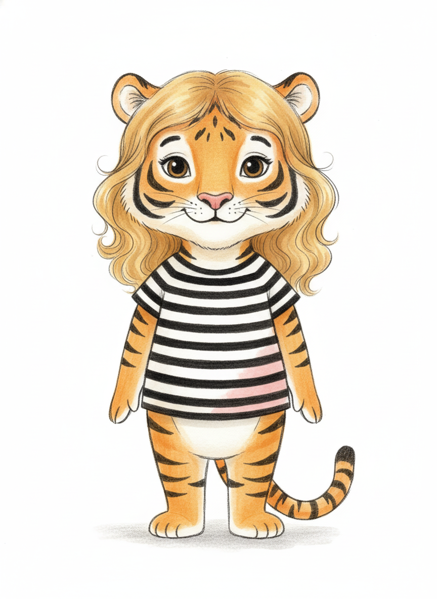 Mary the Mighty Tiger - Gentle Pencil