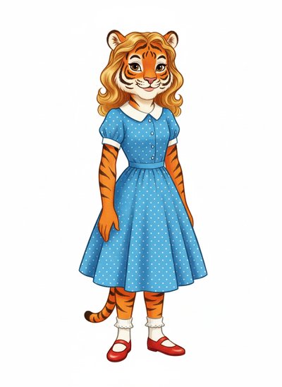 Mary's Tiger Adventure 🐯 - Vintage Storybook